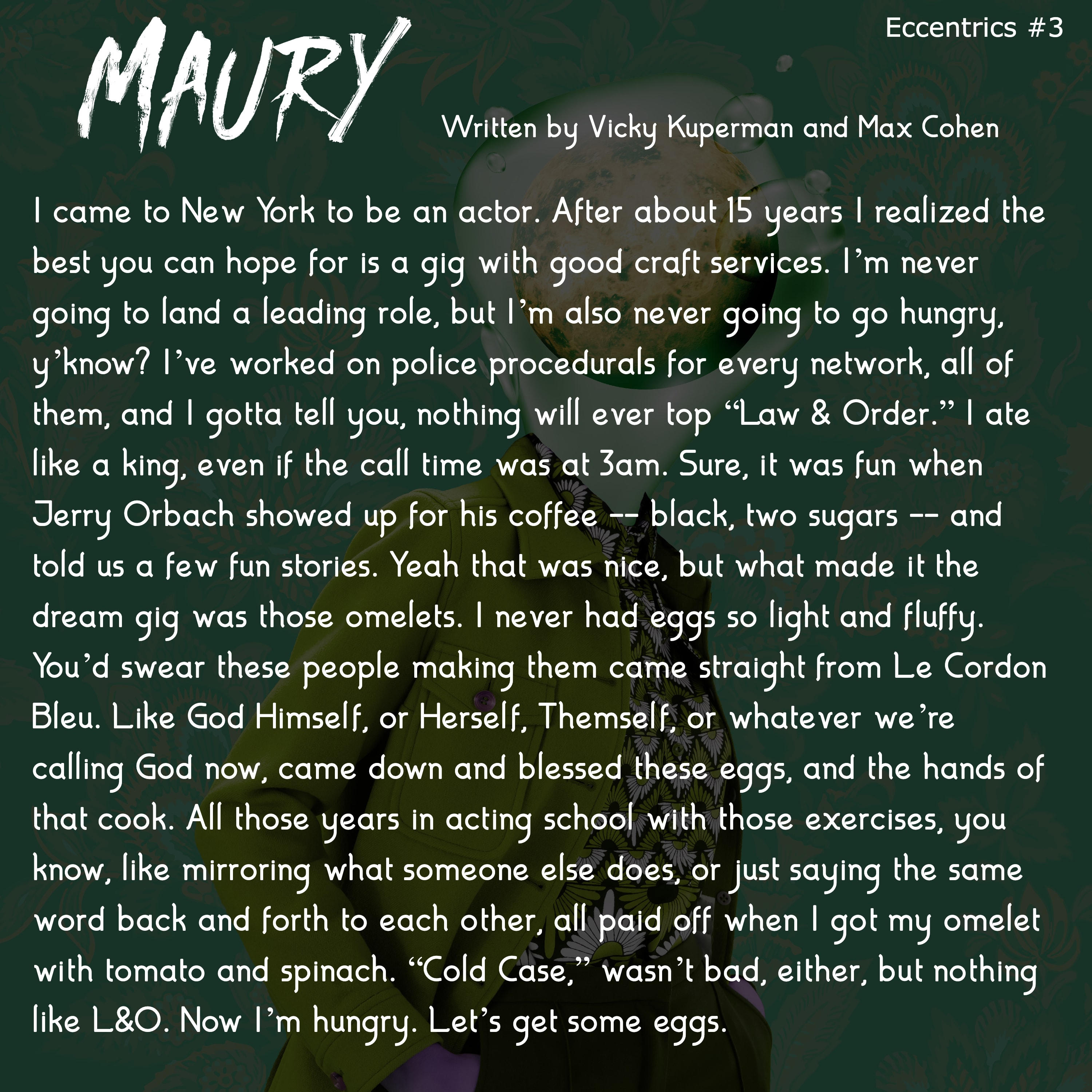 Maury — Eccentrics #3, written by Vicky Kuperman and Max Cohen